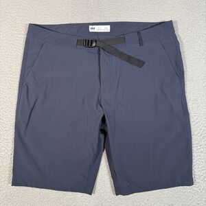 Helly Hansen Shorts Mens Large Blue Belted Tech Outdoor‎ Hiking Casual Preppy